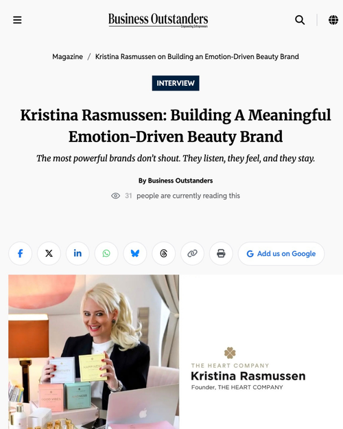 Kristina Rasmussen: Building A Meaningful Emotion-Driven Beauty Brand