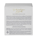 Back of Wedding Love perfume box showing product description, ingredients, and safety information for bridal fragrance by The Heart Company.